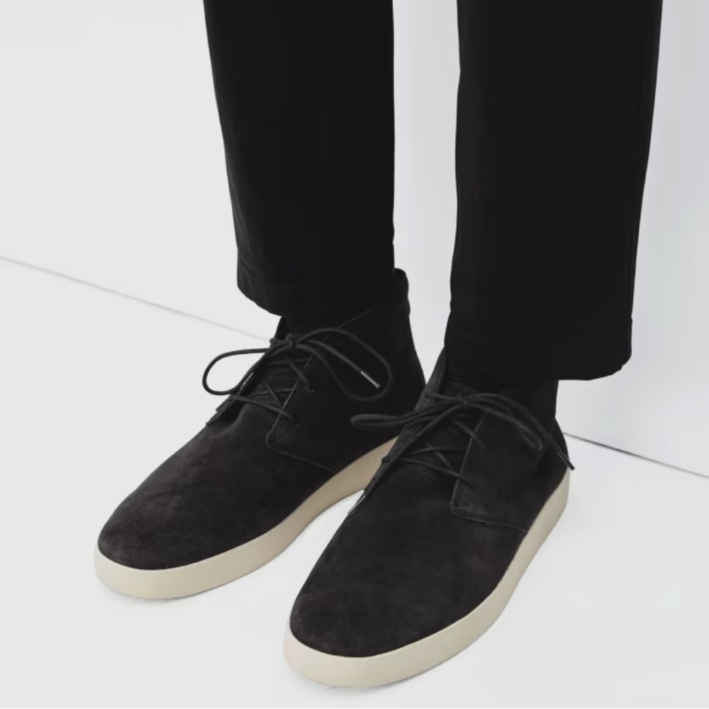 MEN’S EVERLANE DESERT SUEDE CHUKKA BOOTS SNEAKERS IN BLACK 7.5